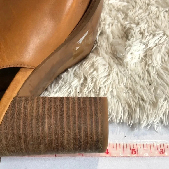 MADEWELL The Cary Peep Toe Leather Slingback Shoes - Picture 6 of 7